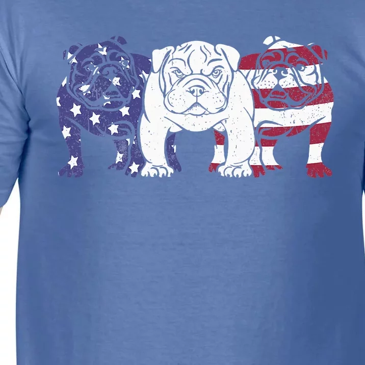 Unique English Bulldog Dog American Flag Comfort Colors T-Shirt