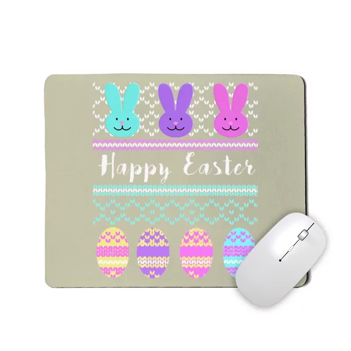 Ugly Easter Bunny Face Eggs Happy Easter Mousepad