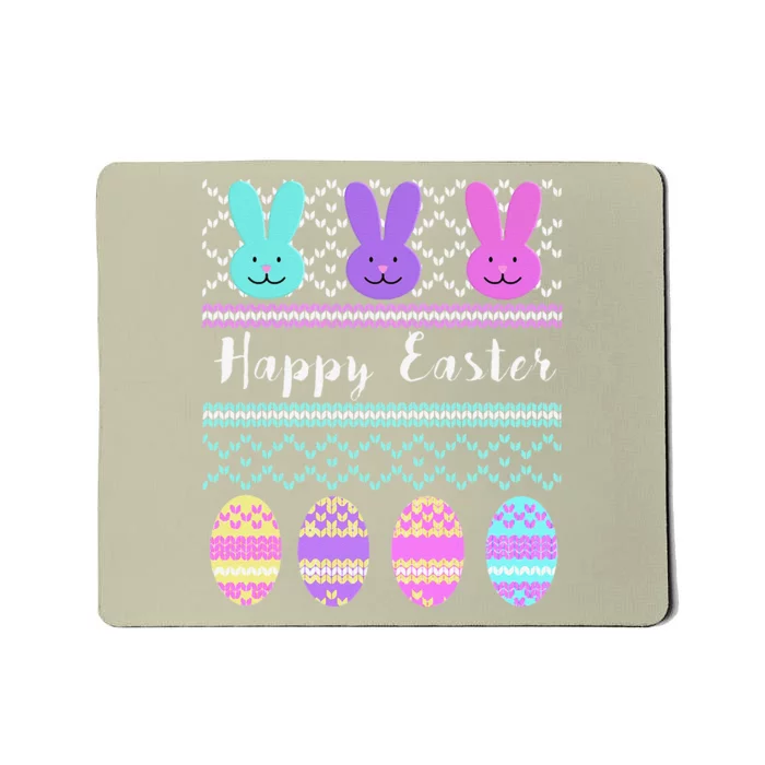 Ugly Easter Bunny Face Eggs Happy Easter Mousepad