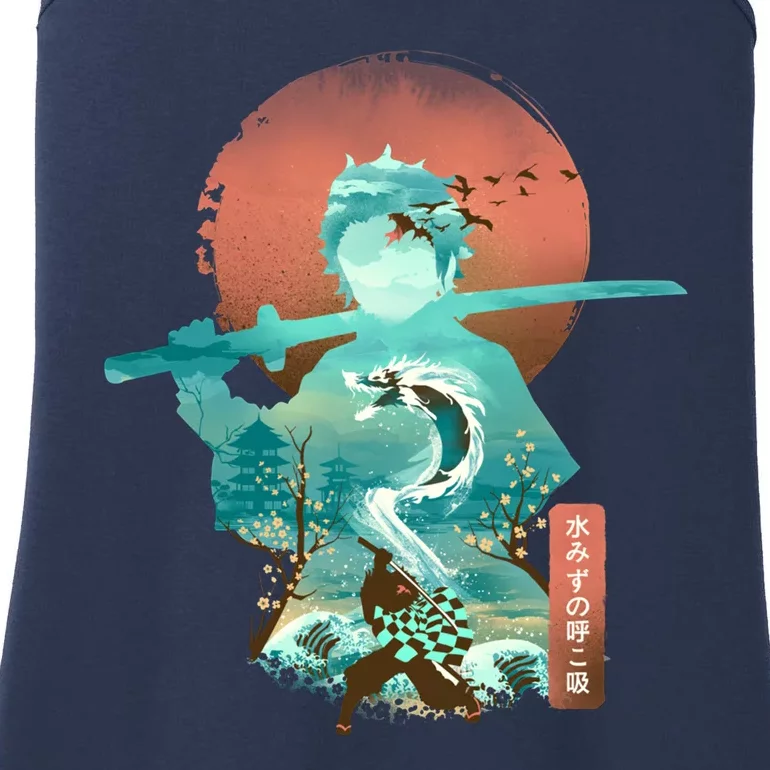 Ukiyo E Breath Of Water Essential Ladies Essential Tank