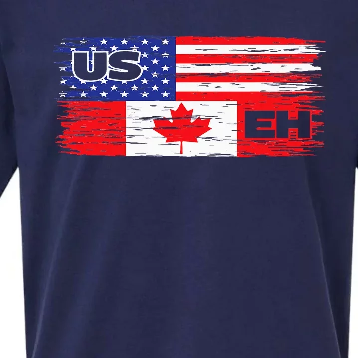 US EH Canada America Flag Maple Leaf Proud Canuck Roots Sueded Cloud Jersey T-Shirt