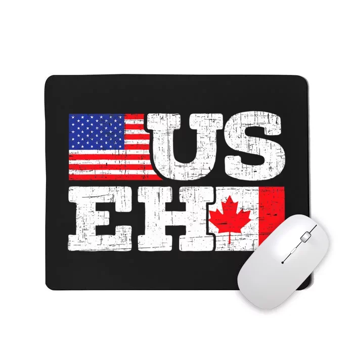 US EH Canada America Flag Maple Leaf Proud Canuck Roots Mousepad