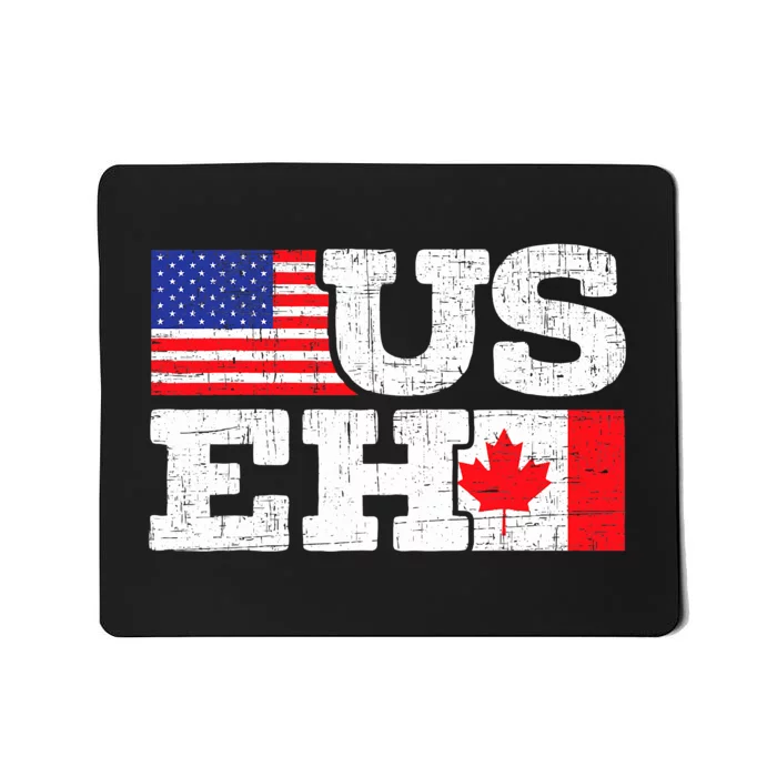 US EH Canada America Flag Maple Leaf Proud Canuck Roots Mousepad