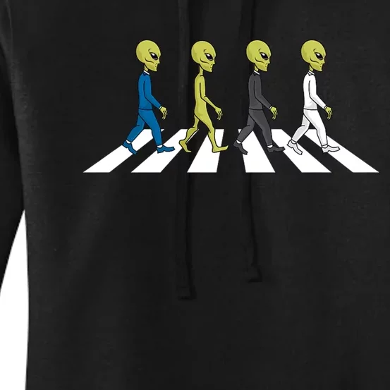 Ufo Extraterrestrial Crossing Alien Women's Pullover Hoodie