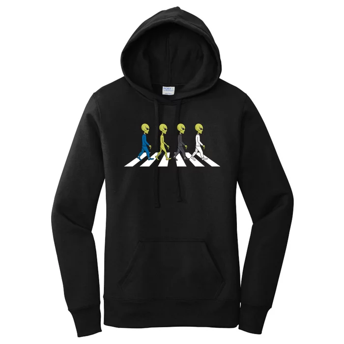 Ufo Extraterrestrial Crossing Alien Women's Pullover Hoodie