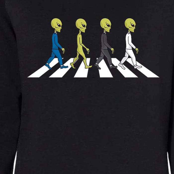 Ufo Extraterrestrial Crossing Alien Womens California Wash Sweatshirt