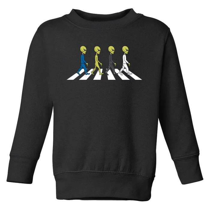 Ufo Extraterrestrial Crossing Alien Toddler Sweatshirt