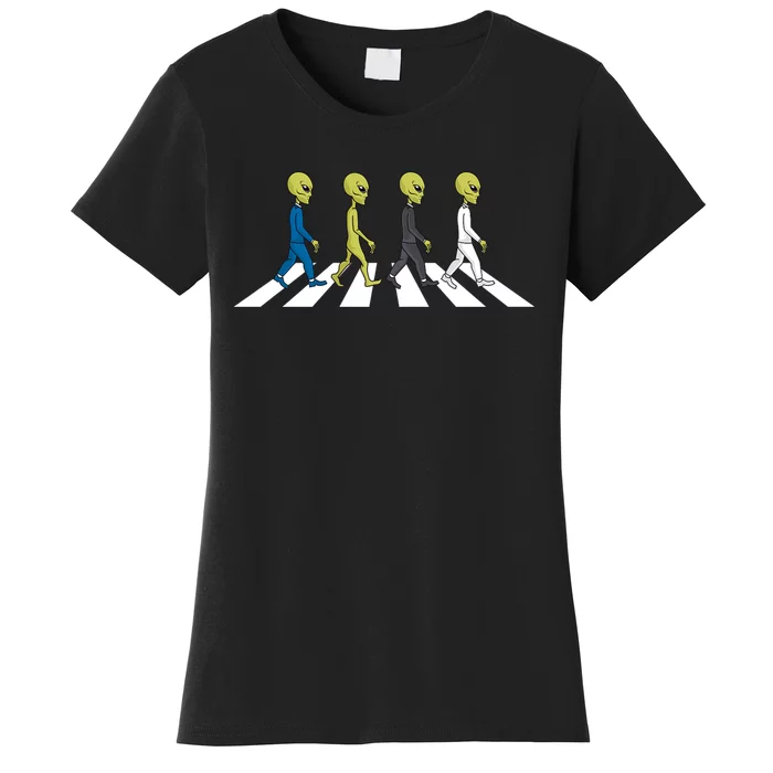 Ufo Extraterrestrial Crossing Alien Women's T-Shirt