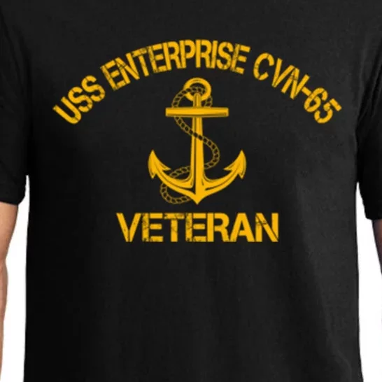 Uss Enterprise Cvnmeaningful Gift65 Aircraft Carrier Veteran Veterans Day Cute G Pajama Set