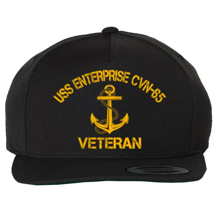 Uss Enterprise Cvnmeaningful Gift65 Aircraft Carrier Veteran Veterans Day Cute G Wool Snapback Cap