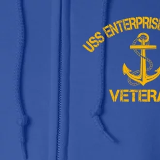 Uss Enterprise Cvnmeaningful Gift65 Aircraft Carrier Veteran Veterans Day Cute G Full Zip Hoodie