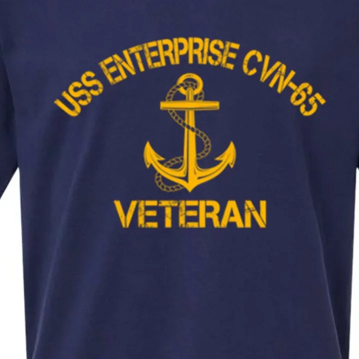 Uss Enterprise Cvnmeaningful Gift65 Aircraft Carrier Veteran Veterans Day Cute G Sueded Cloud Jersey T-Shirt