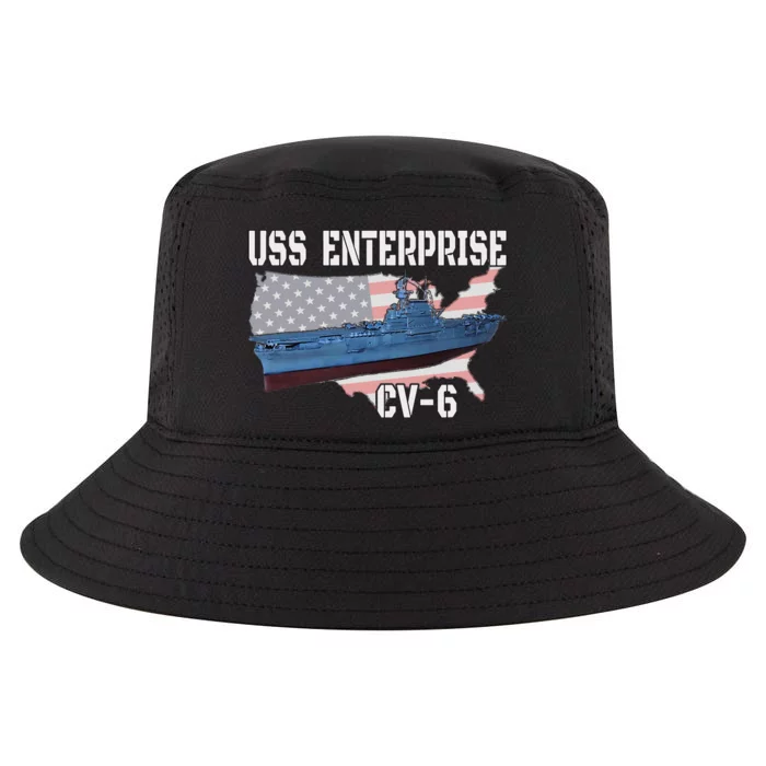 Uss Enterprise Cv6 Aircraft Carrier Veterans Day Father Day Cool Comfort Performance Bucket Hat