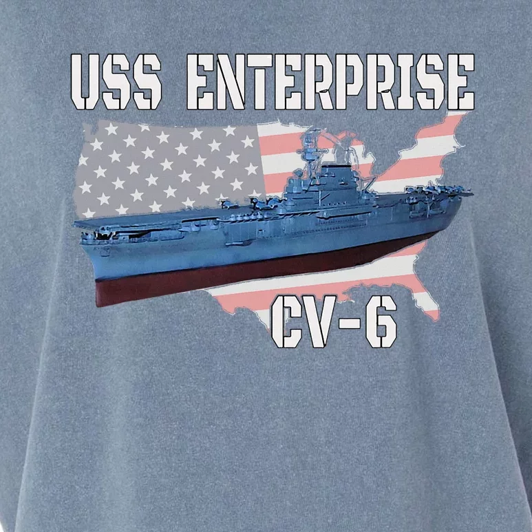 Uss Enterprise Cv6 Aircraft Carrier Veterans Day Father Day Garment-Dyed Women's Muscle Tee