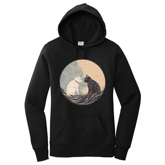 Ukiyo E Cats Women's Pullover Hoodie