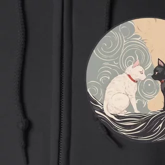 Ukiyo E Cats Full Zip Hoodie