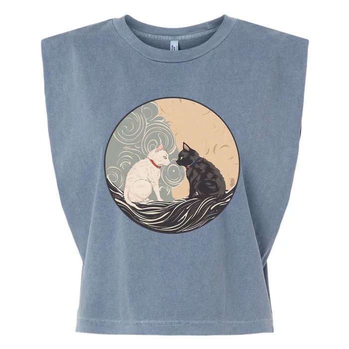 Ukiyo E Cats Garment-Dyed Women's Muscle Tee