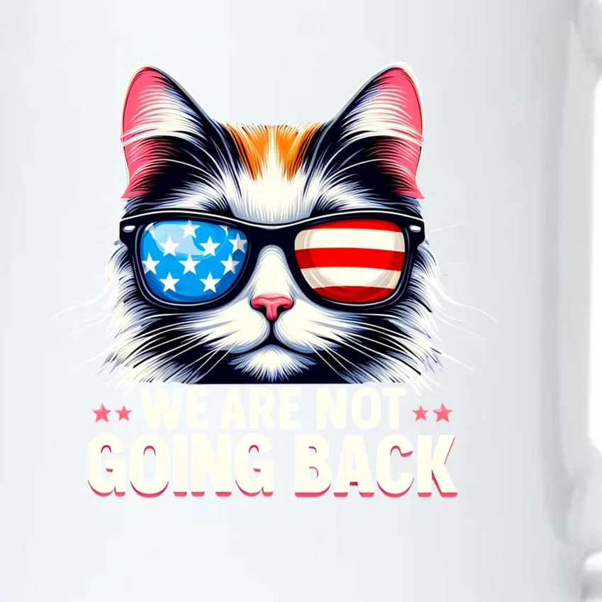 Us Election Day 2024 America Flag Cat We Are Not Going Back Black Color Changing Mug