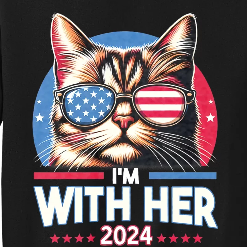 Us Election Day 2024 America Flag Cat IM With Her 2024 Sweatshirt