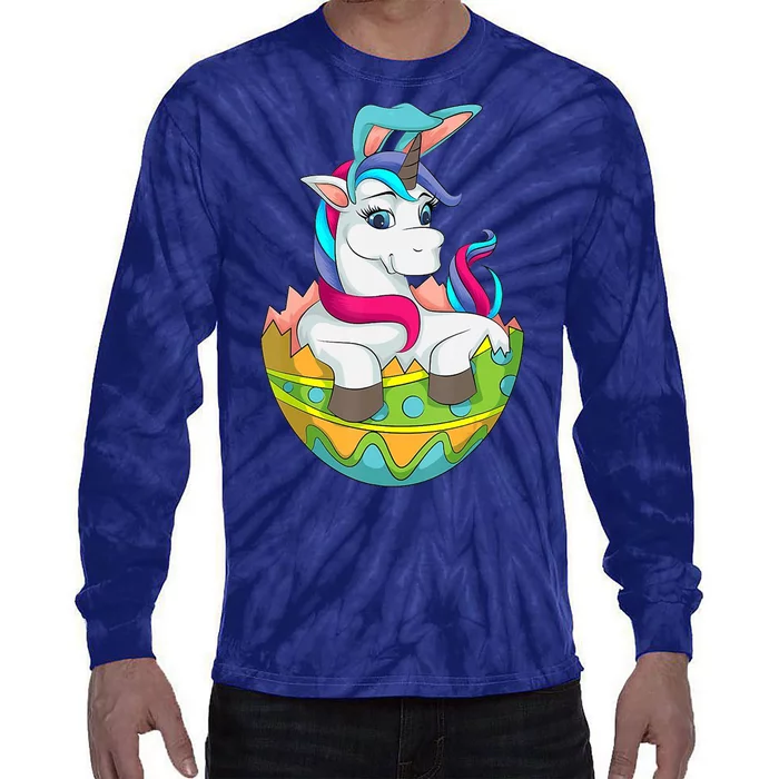 Unicorn Easter Egg Tie-Dye Long Sleeve Shirt