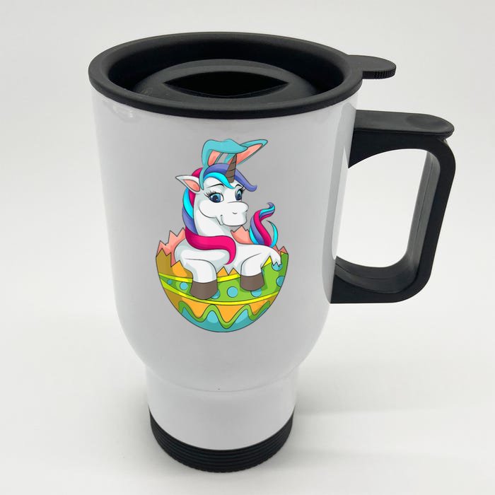 Unicorn Easter Egg Front & Back Stainless Steel Travel Mug