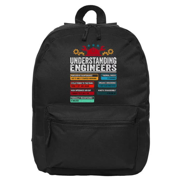 Understanding Engineers Funny Engineering Student Engineers 16 in Basic Backpack