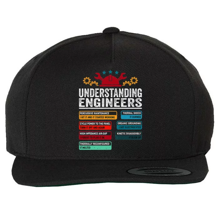 Understanding Engineers Funny Engineering Student Engineers Wool Snapback Cap