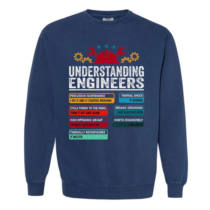 Understanding Engineers Funny Engineering Student Engineers Garment-Dyed Sweatshirt