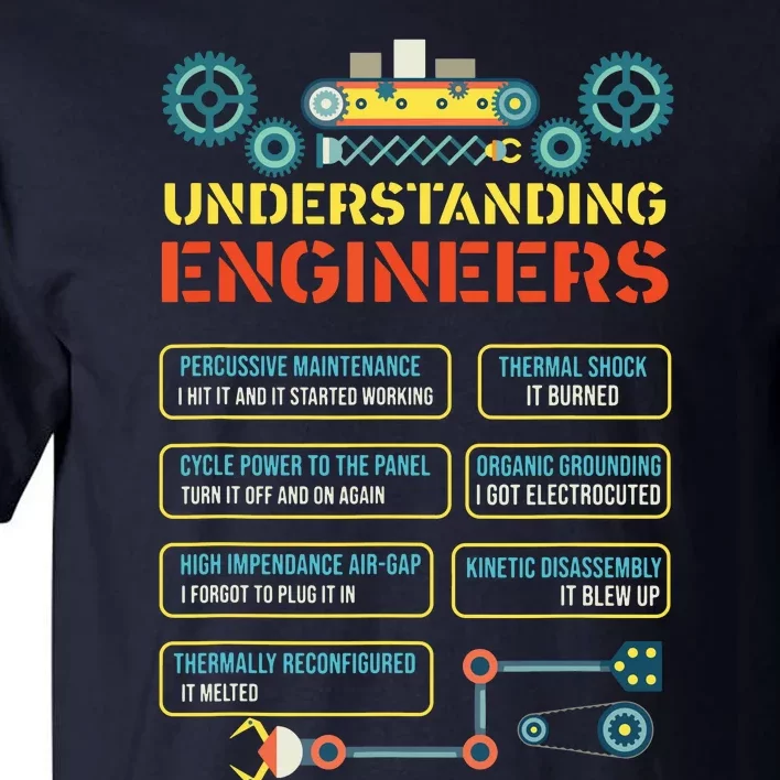 Understanding Engineers Funny Engineering Tall T-Shirt