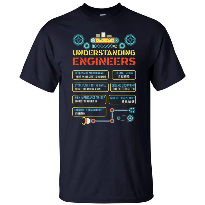 Understanding Engineers Funny Engineering Tall T-Shirt