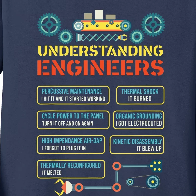 Understanding Engineers Funny Engineering Kids Long Sleeve Shirt