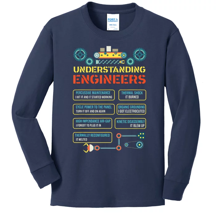 Understanding Engineers Funny Engineering Kids Long Sleeve Shirt