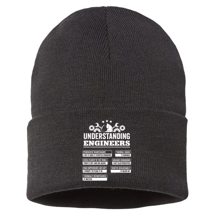 Understanding Engineers Funny Mechanical Engineering Sustainable Knit Beanie