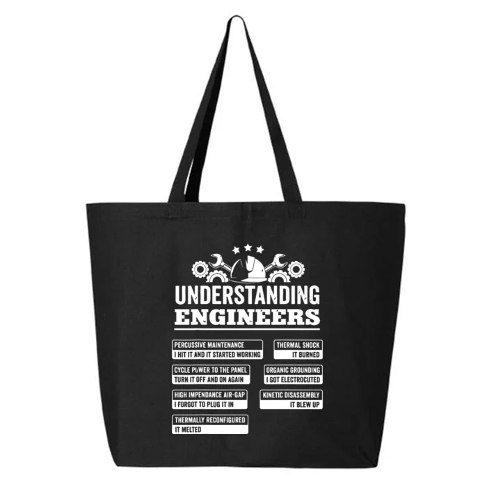 Understanding Engineers Funny Mechanical Engineering 25L Jumbo Tote