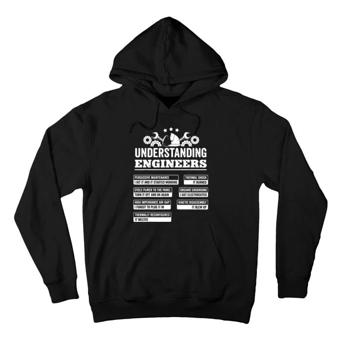 Understanding Engineers Funny Mechanical Engineering Tall Hoodie