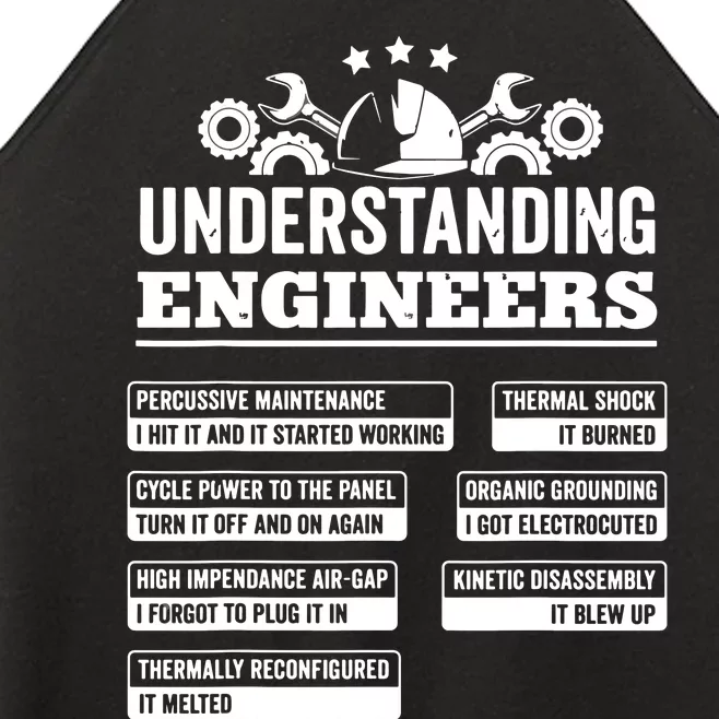 Understanding Engineers Funny Mechanical Engineering Women’s Perfect Tri Rocker Tank