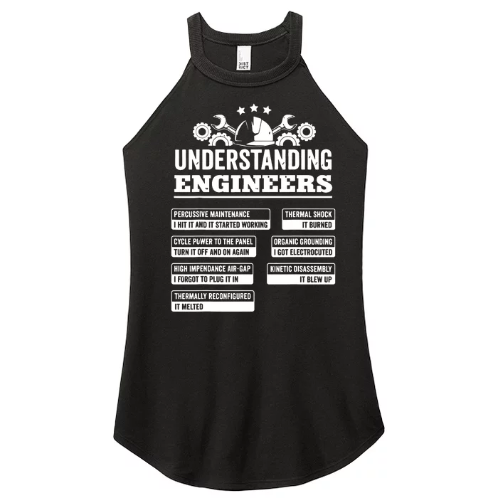 Understanding Engineers Funny Mechanical Engineering Women’s Perfect Tri Rocker Tank