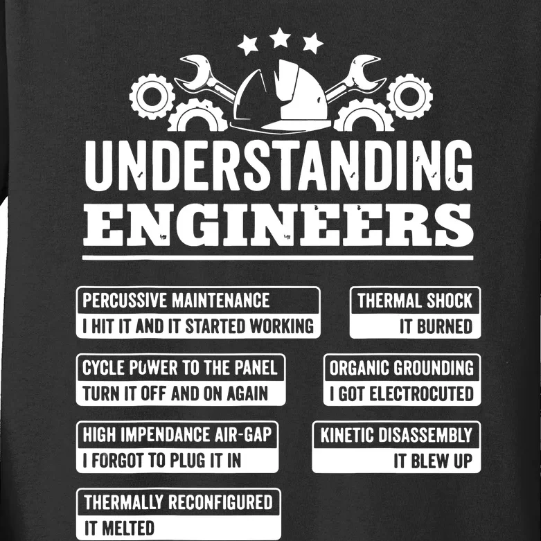 Understanding Engineers Funny Mechanical Engineering Kids Long Sleeve Shirt