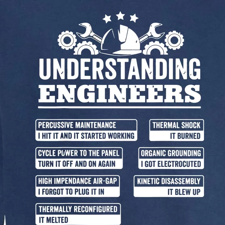 Understanding Engineers Funny Mechanical Engineering Garment-Dyed Sweatshirt