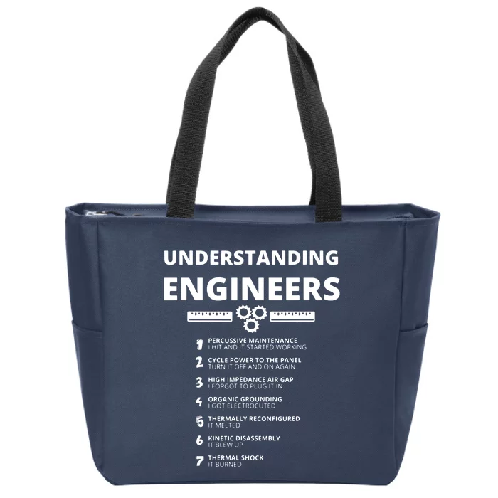 Understanding Engineers Funny Sarcastic Engineering Gift Zip Tote Bag