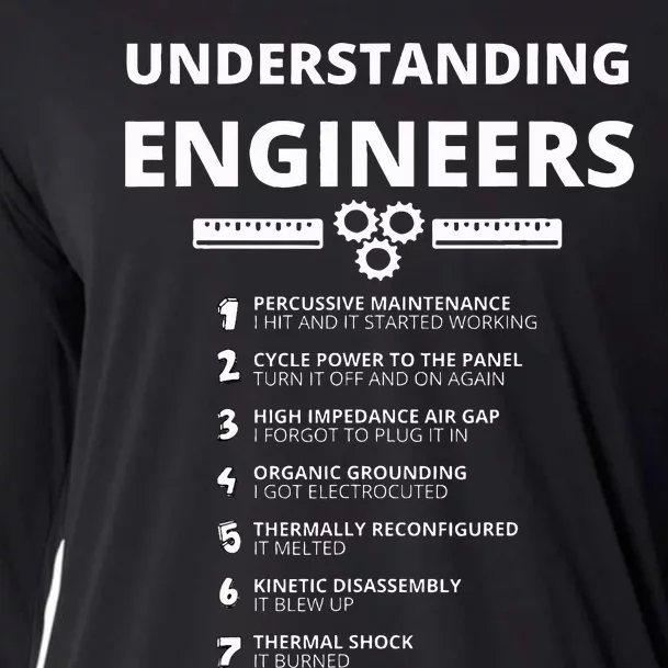 Understanding Engineers  Funny Sarcastic Engineering Gift Cooling Performance Long Sleeve Crew