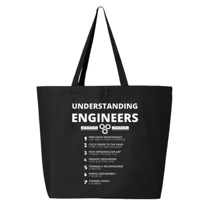 Understanding Engineers  Funny Sarcastic Engineering Gift 25L Jumbo Tote