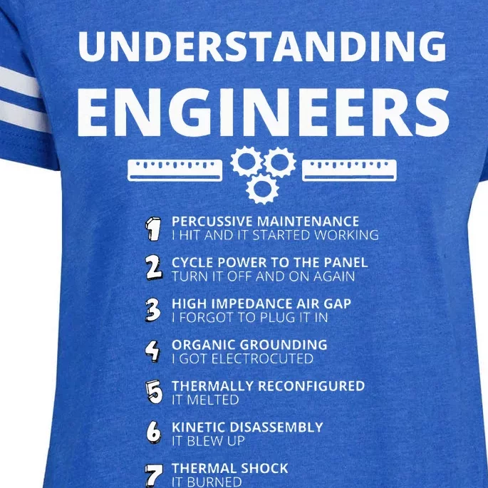 Understanding Engineers  Funny Sarcastic Engineering Gift Enza Ladies Jersey Football T-Shirt