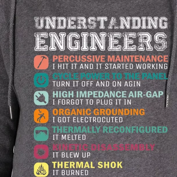 Understanding Engineers Funny Engineering Funny Gift Womens Funnel Neck Pullover Hood