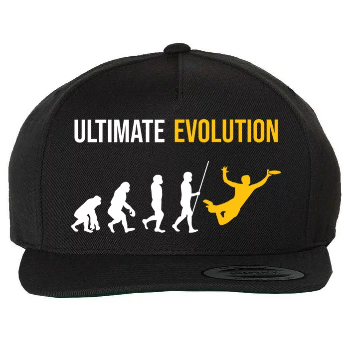 Ultimate Evolution Frisbee Gift Wool Snapback Cap