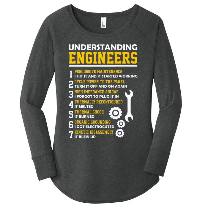 Understanding Engineers Funny Sarcastic Engineering Women's Perfect Tri Tunic Long Sleeve Shirt