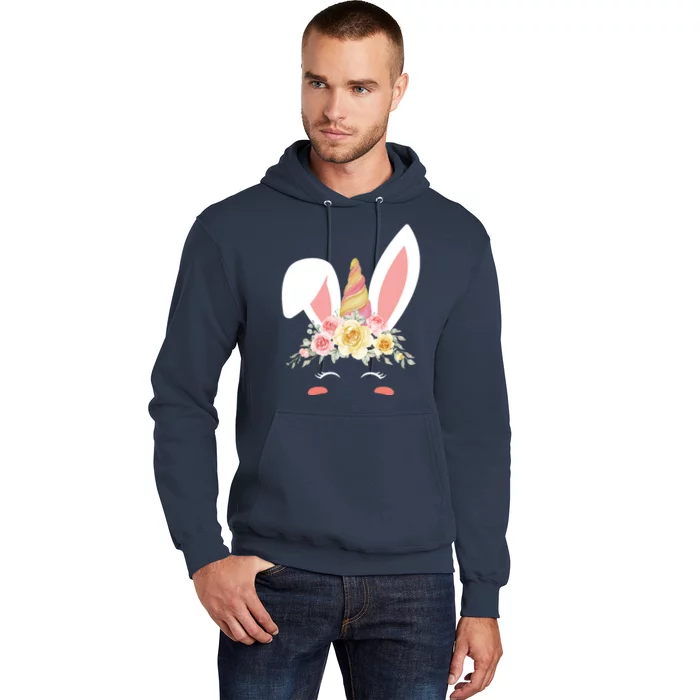 Unicorn Easter Floral Bunny Hoodie