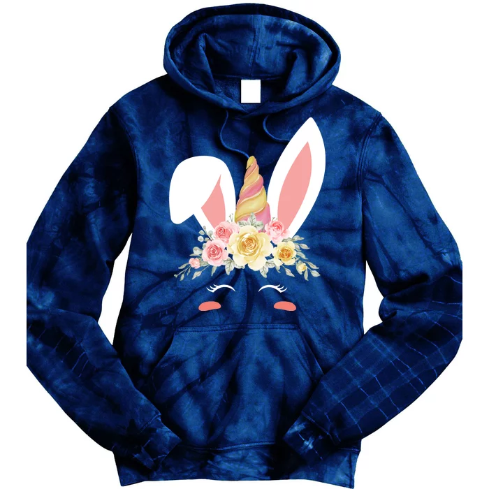 Unicorn Easter Floral Bunny Tie Dye Hoodie