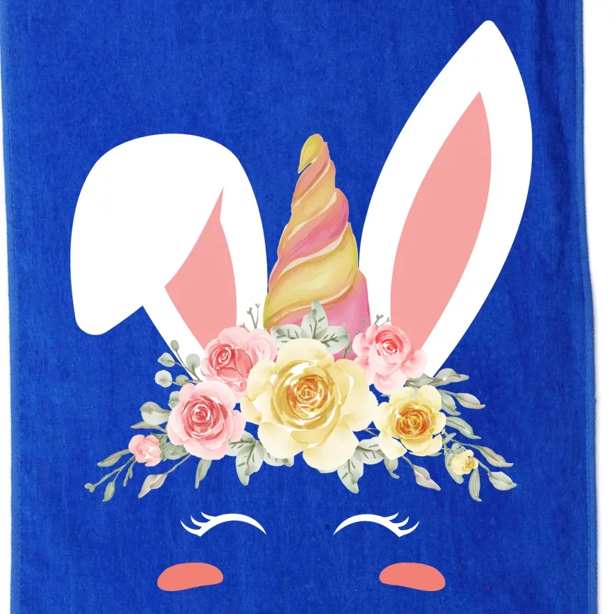 Unicorn Easter Floral Bunny Platinum Collection Golf Towel