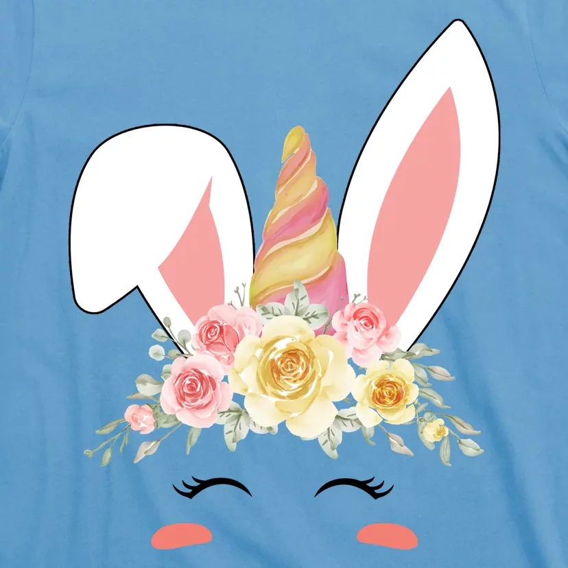 Unicorn Easter Floral Bunny T-Shirt